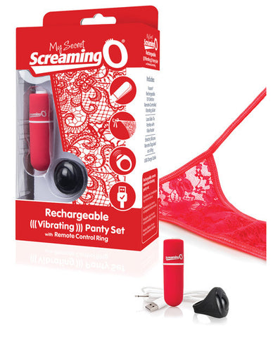 Screaming O My Secret  Charged Remote Control Panty - Red