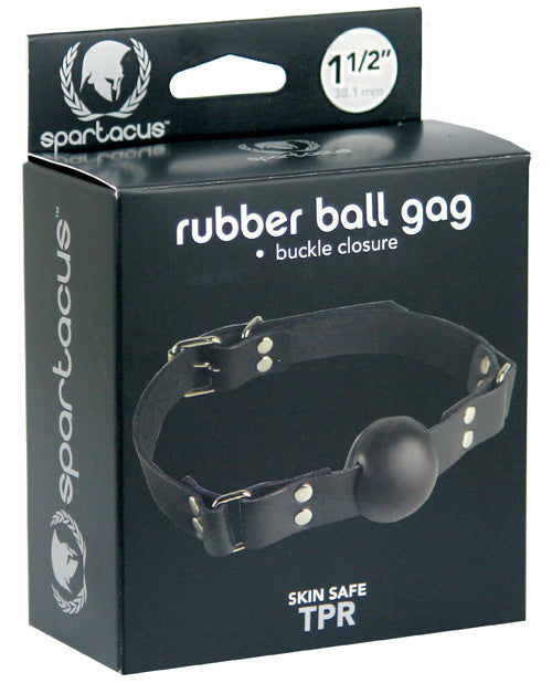 Ball Gag W-buckle 1.5" - Black