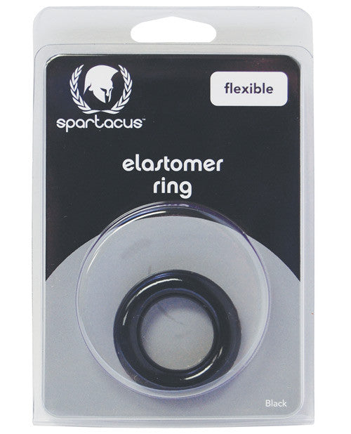 Elastomer Relaxed Fit Cock Ring - Black