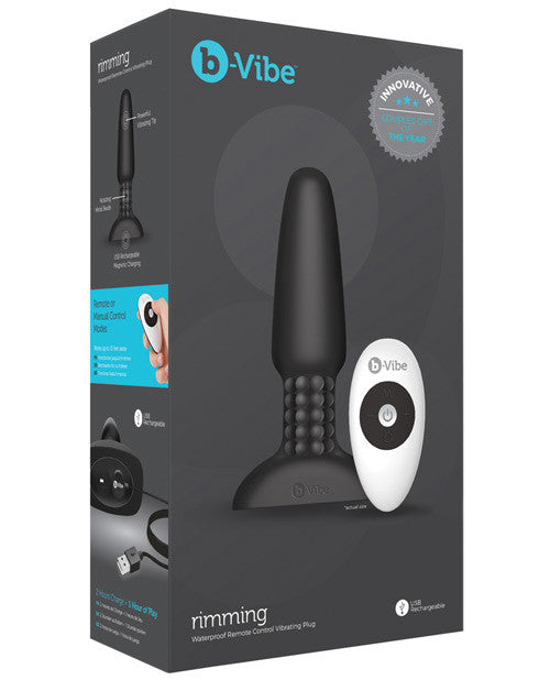 B Vibe Rimming Plug - Black