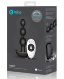 B Vibe Remotetriplet Anal Beads - Black