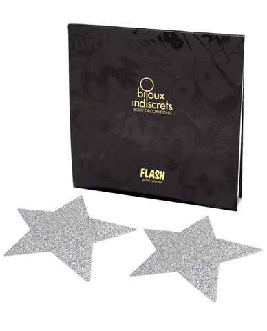 Bijoux Indiscrets Flash Star Pastie - Silver