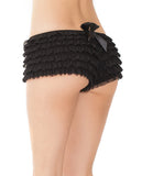 Ruffle Shorts W-back Bow Detail Black Xxl