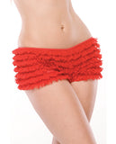 Ruffle Shorts W-back Bow Detail Red Xxl