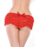 Ruffle Shorts W-back Bow Detai Red O-s