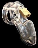 Cb-6000 3 1-4" Cock Cage And Lock Set - Clear