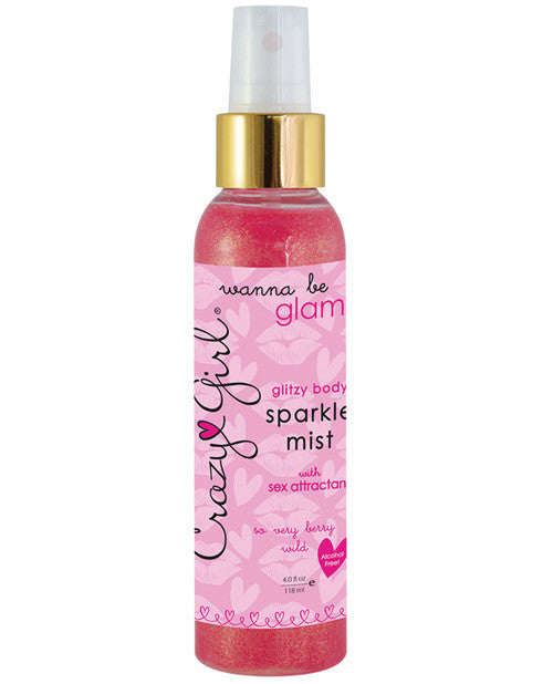 Cray Girl Wanna Be Glam Glity Body Sparkle Mist W-pheromones - 4 O Very Berry Wild