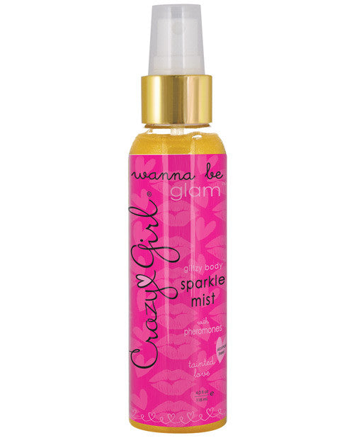 Crazy Girl Glitzy Gold Body Sparkle Mist W-pheromones - 4 Oz Tainted Love