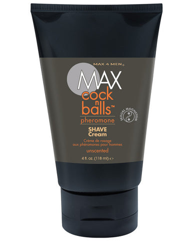 Max Cock N Balls Shave Creme W-pheromones - 4 Oz Tube Unscented