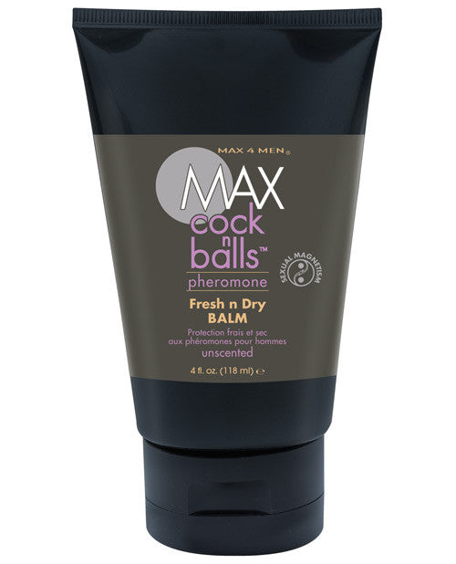 Max Cock N Balls Fresh N Dry Ball Balm W-pheromones - 4 Oz Unscented