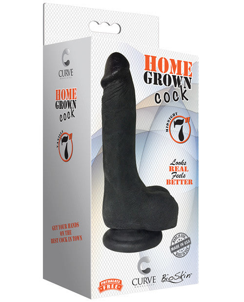 Curve Novelties Home Grown 7" Bioskin Cock - Midnight