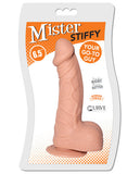 Curve Novelties Mister Stiffy  6.5" Dong W-balls - Vanilla