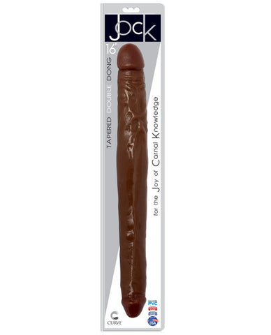 Curve Novelties Jock 16" Double Dong  - Chocolate