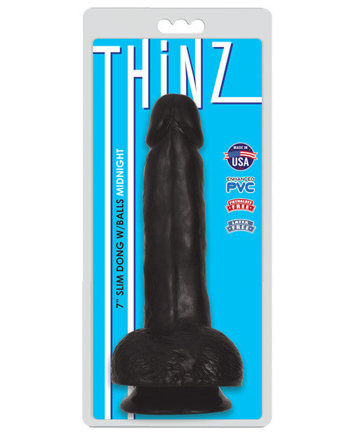 Curve Novelties Thinz 7" Slim Dong W-balls - Midnight