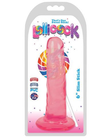 Curve Toys Lollicock 6" Slim Stick - Cherry Ice