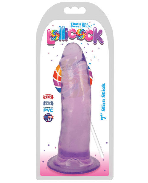 Curve Toys Lollicock 7" Slim Stick - Grape Ice