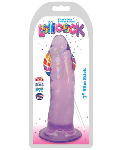 Curve Toys Lollicock 7" Slim Stick - Grape Ice