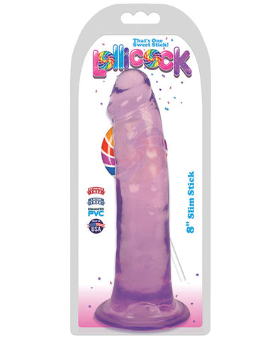 Curve Toys Lollicock 8" Slim Stick - Grape Ice