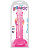 Curve Toys Lollicock 8" Slim Stick W-balls - Cherry Ice