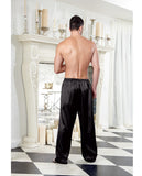 Charmeuse Drawstring Pant Black Lg