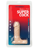 6" Ballsy Super Cock - White