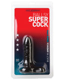 6" Ballsy Super Cock - Black