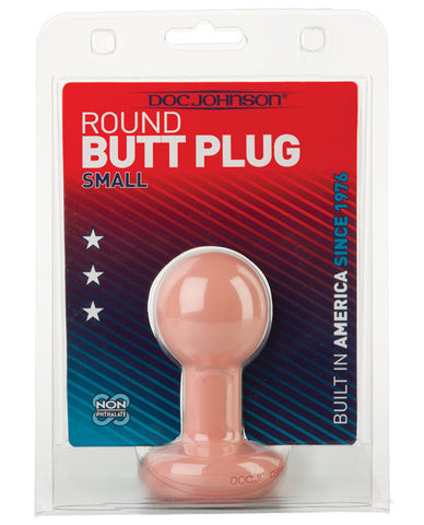 Round Butt Plug Small - White