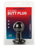 Round Butt Plug Small - Black