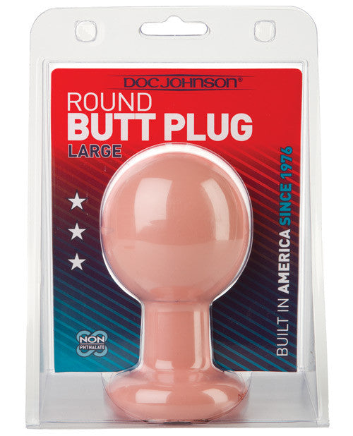 Round Butt Plug Large - Flesh