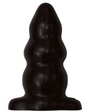 Triple Ripple Butt Plug - Large Black