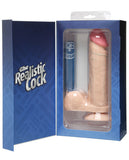 8" Realistic Cock W-balls - White