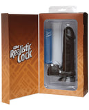 6" Realistic Cock W-balls - Black