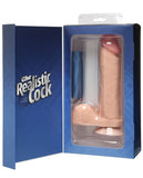 Realistic 8" Ultraskyn Cock W-balls - White