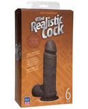 Realistic 6" Ultraskyn Cock W-balls - Black