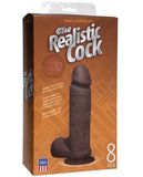 Realistic 8" Ultraskyn Cock W-balls - Black