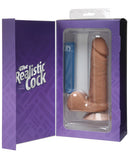 Realistic 6" Ultraskyn Cock W-balls - Brown