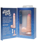 Realistic 7" Ultraskyn Slim Cock W-balls - White