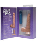 Realistic 7" Ultraskyn Slim Cock W-balls - Brown