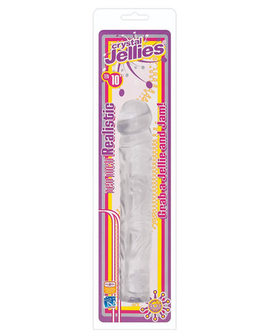 Crystal Jellies 10" Classic Dildo - Clear