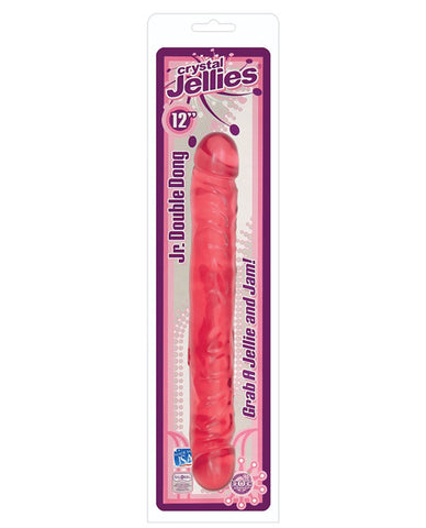 Crystal Jellies 12" Jr. Double Dong - Pink