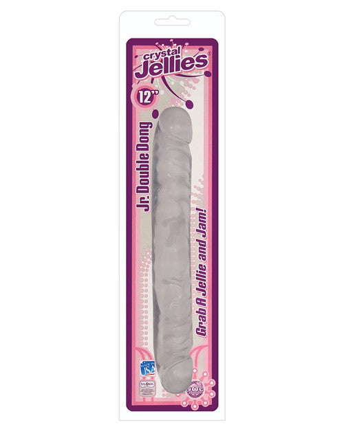 Crystal Jellies 12" Jr. Double Dong - Clear