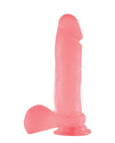 Crystal Jellies 6" Ballsy Cock - Pink