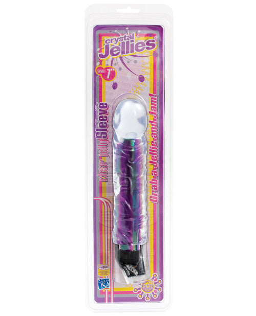 Crystal Jellies Sleeve W- 7" Iridescent Vibe - Multi-speed