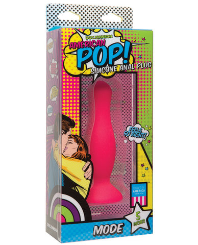 American Pop Mode 5" Silicone Anal Plug - Pink