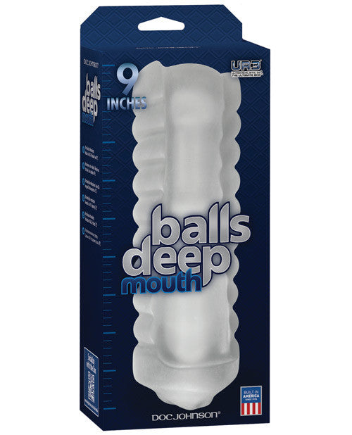 Balls Deep The Player 9" Mouth Stroker - Frost