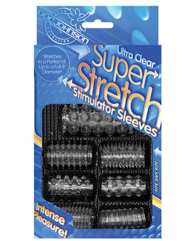 Super Stretch Stimulator Sleeve Set - Ultra Clear Box Of 7