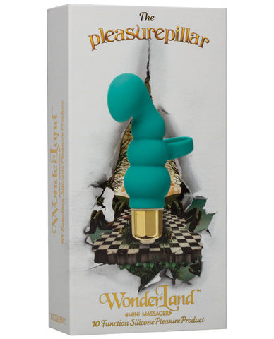 Wonderland Mini Massager The Pleasurepillar - 10 Function Green