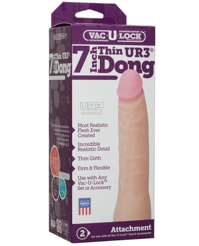 Vac-u-lock 7" Ultraskyn Dong - White