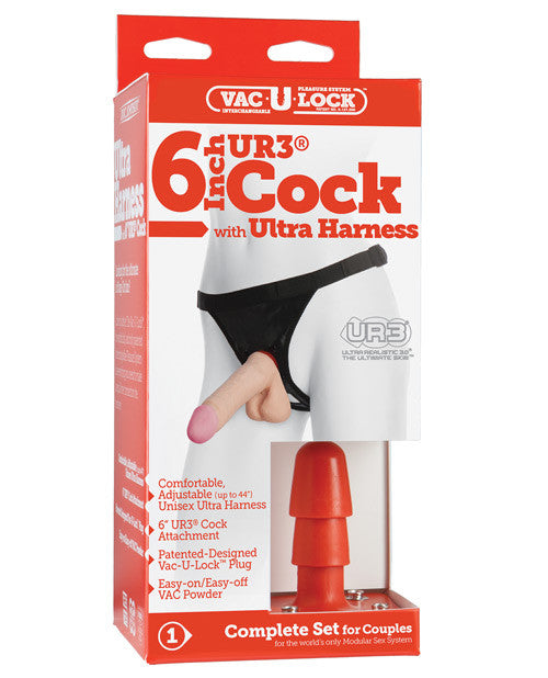 Ultra Harness 2 W-7" Ultraskyn Cock - White