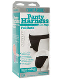 Vac U Lock Panty Harness W-plug Full Back S-m - Black